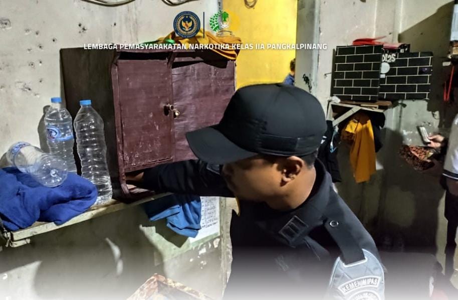 Wujudkan Lapas Bersih dari Narkoba dan HP, Lapas Narkotika Pangkalpinang Gandeng APH Razia Gabungan Serentak