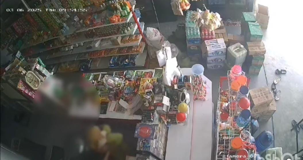 Toko Sembako di Pangkalpinang Dirampok, Aksi Pelaku Terekam CCTV