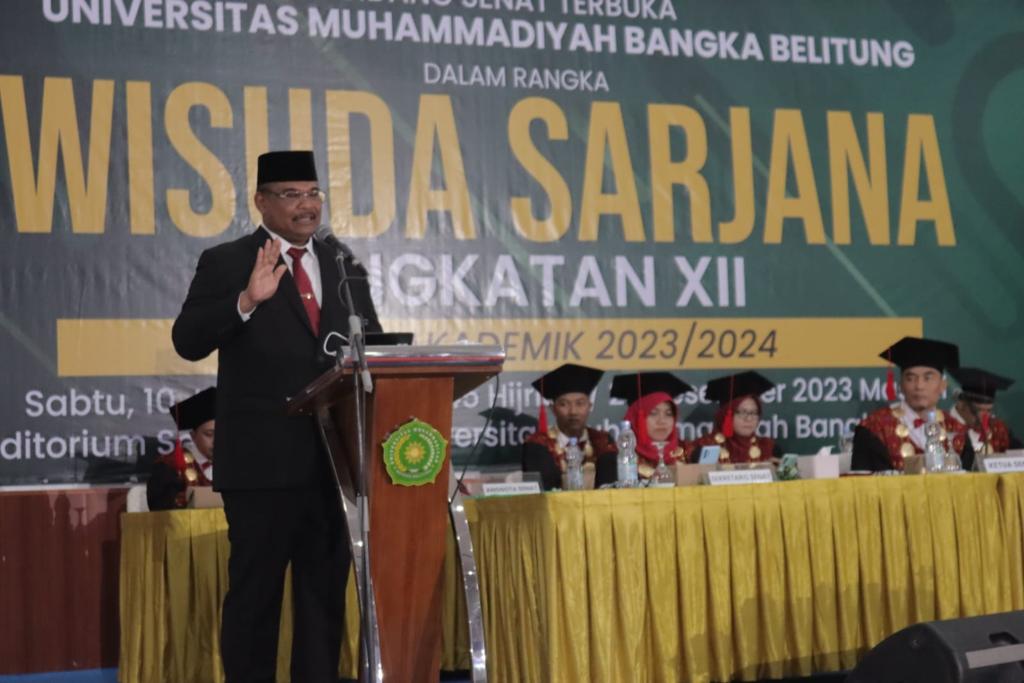 Pesan Pj Gubernur Safrizal di Wisuda Universitas Muhammadiyah:  Jadilah Job Creator Bukan Job Seeker