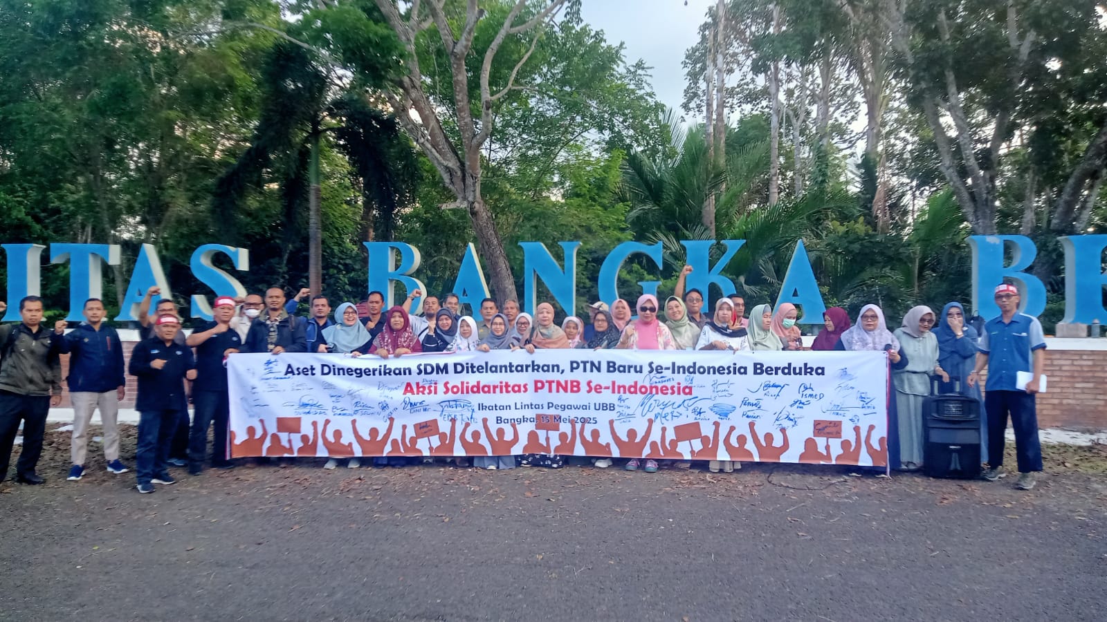 Dosen dan Tendik P3K UBB Gelar Aksi Solidaritas Tuntut Status PNS