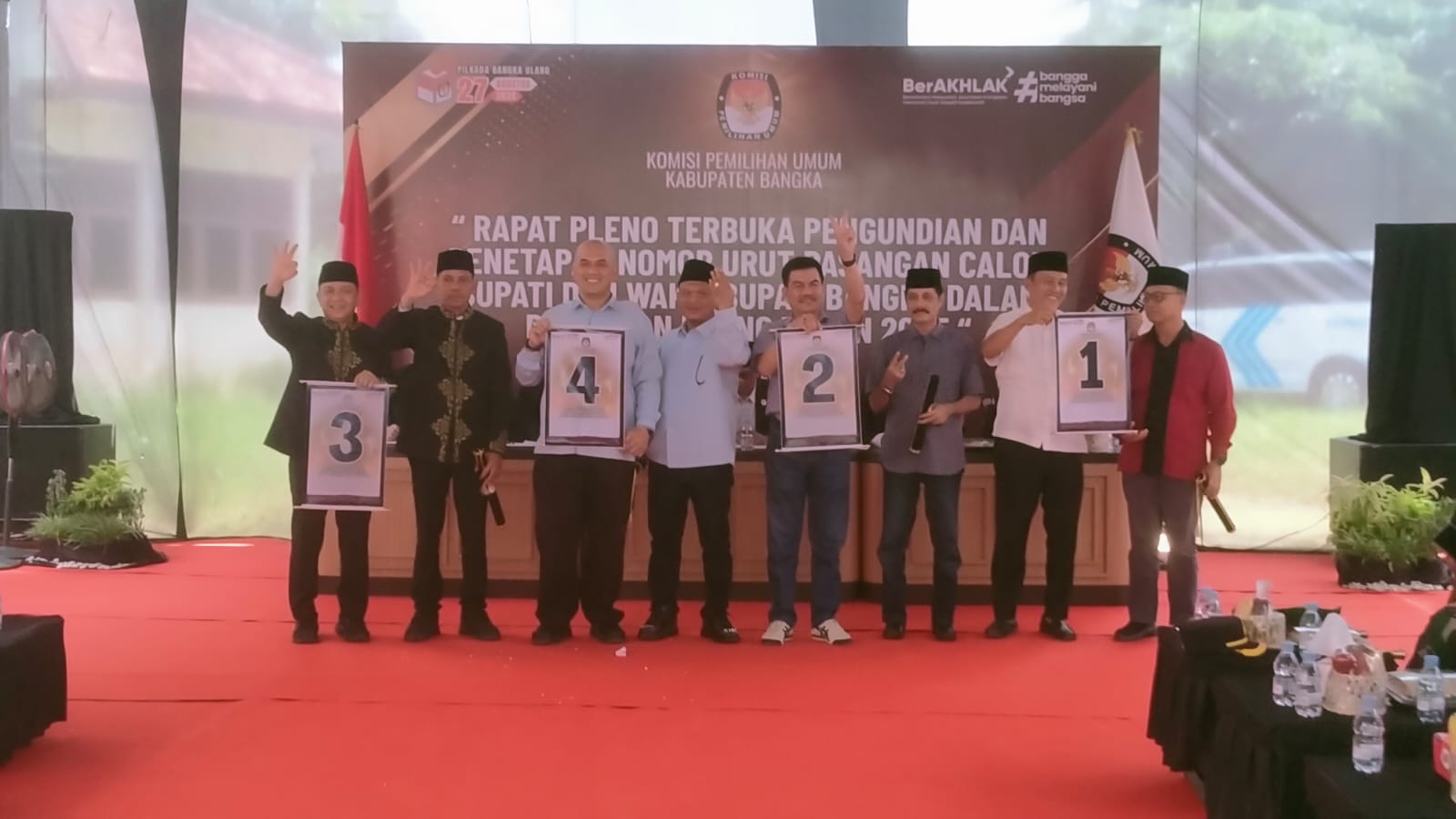 Ini Nomor Urut 4 Pasang Calon Pilkada Bangka 2025