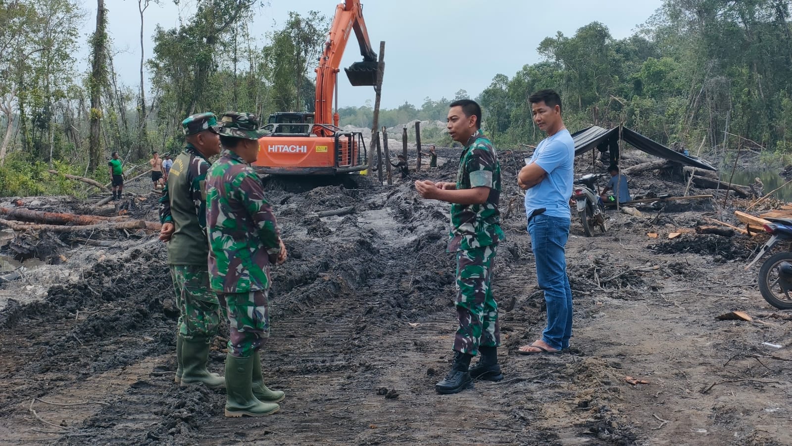 Jembatan Kedua Jalan Penghubung Antar Desa Mulai Dibangun Satgas TMMD