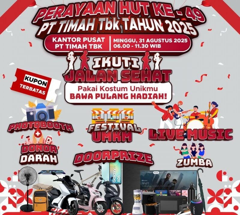 Pekan Sehat PT Timah Bakal Digelar di Pangkalpinang, Ini Rangkaian Kegiatan yang Akan Dilaksanakan