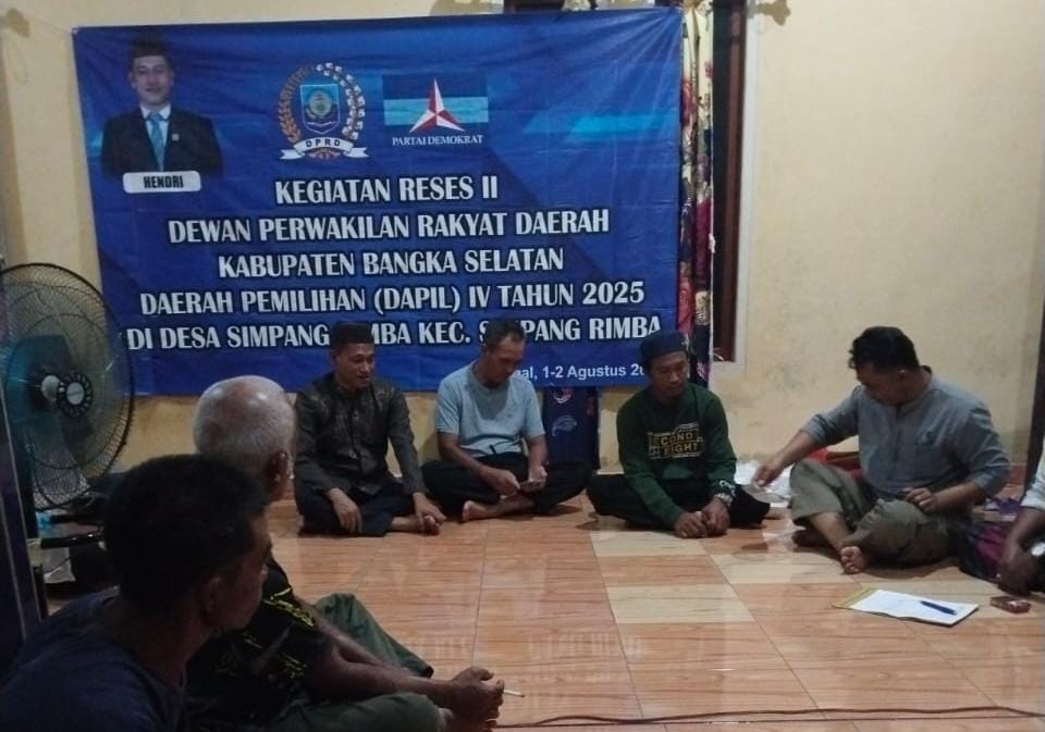Reses ke II Hendri DPRD Basel Partai Demokrat, Ini 6 Point Aspirasi Warga Simpang Rimba
