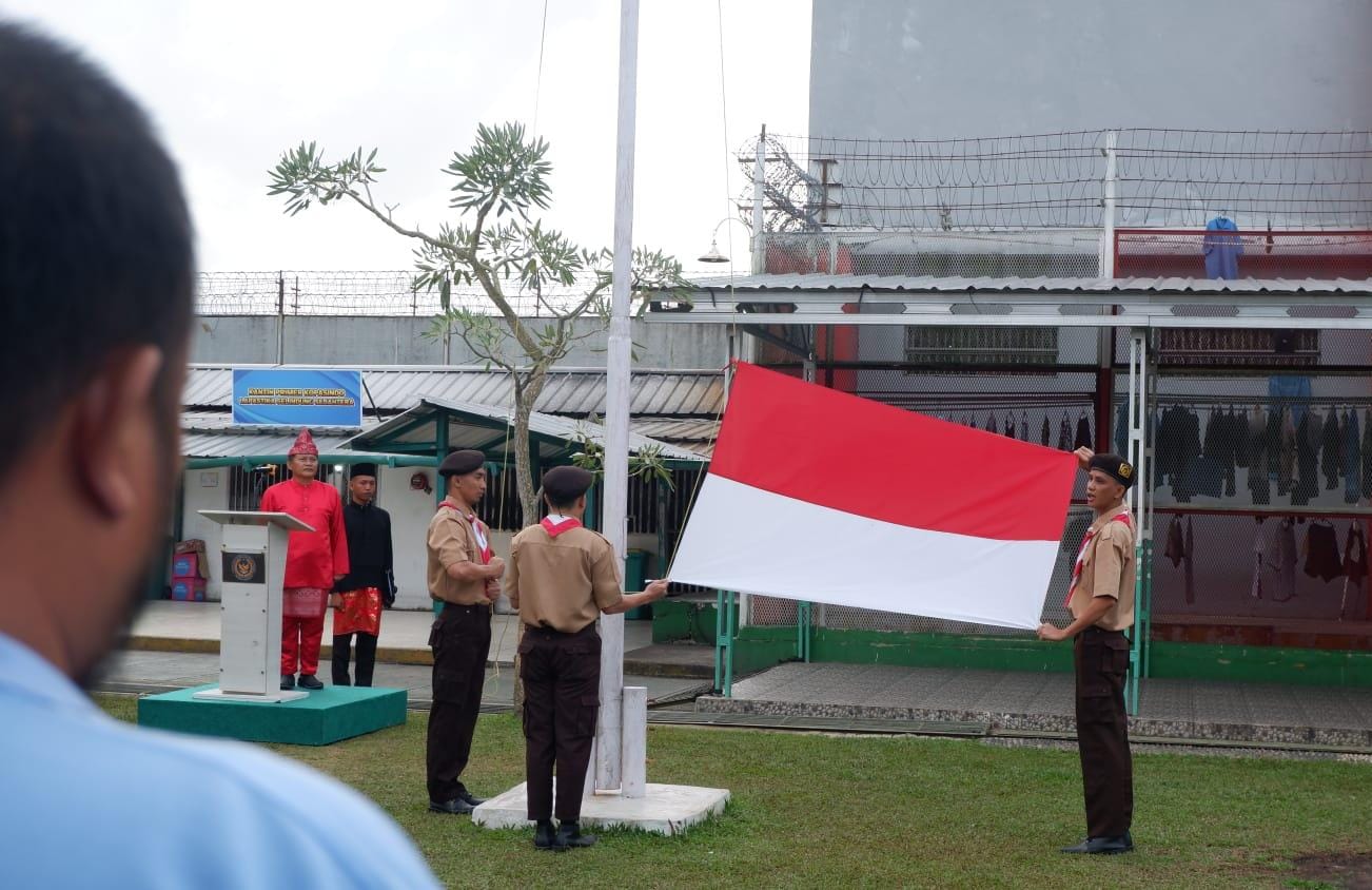 Lapas Narkotika Pangkalpinang Gelar Upacara HUT ke-80 RI