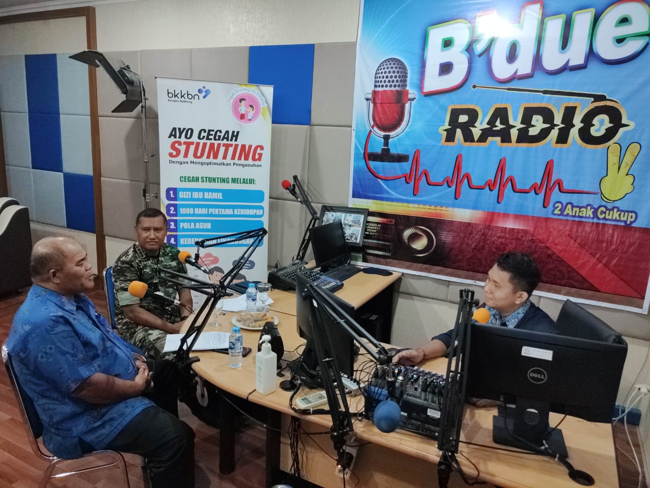 Talkshow B’Due Radio, Upaya BKKBN Babel dan TNI Menurunkan Angka Stunting di BABEL   