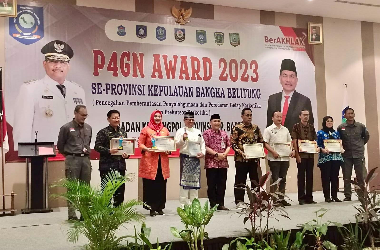 Pemkot Pangkalpinang Terima Penghargaan P4GN dari Pemprov Babel