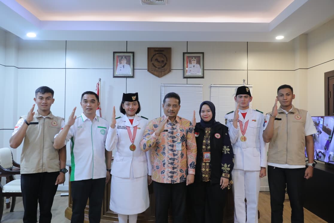 Sambut Hangat Kepulangan Dua Paskibraka Nasional Perwakilan Babel