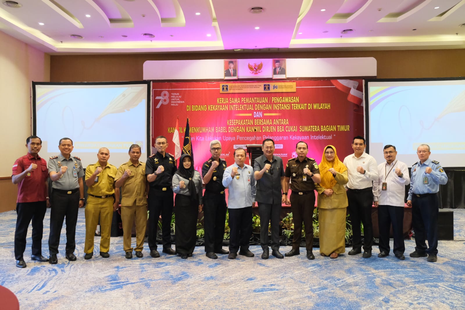 Kemenkumham Babel Lakukan Kegiatan Kerja Sama Pengawasan Kekayaan Intelektual di Belitung