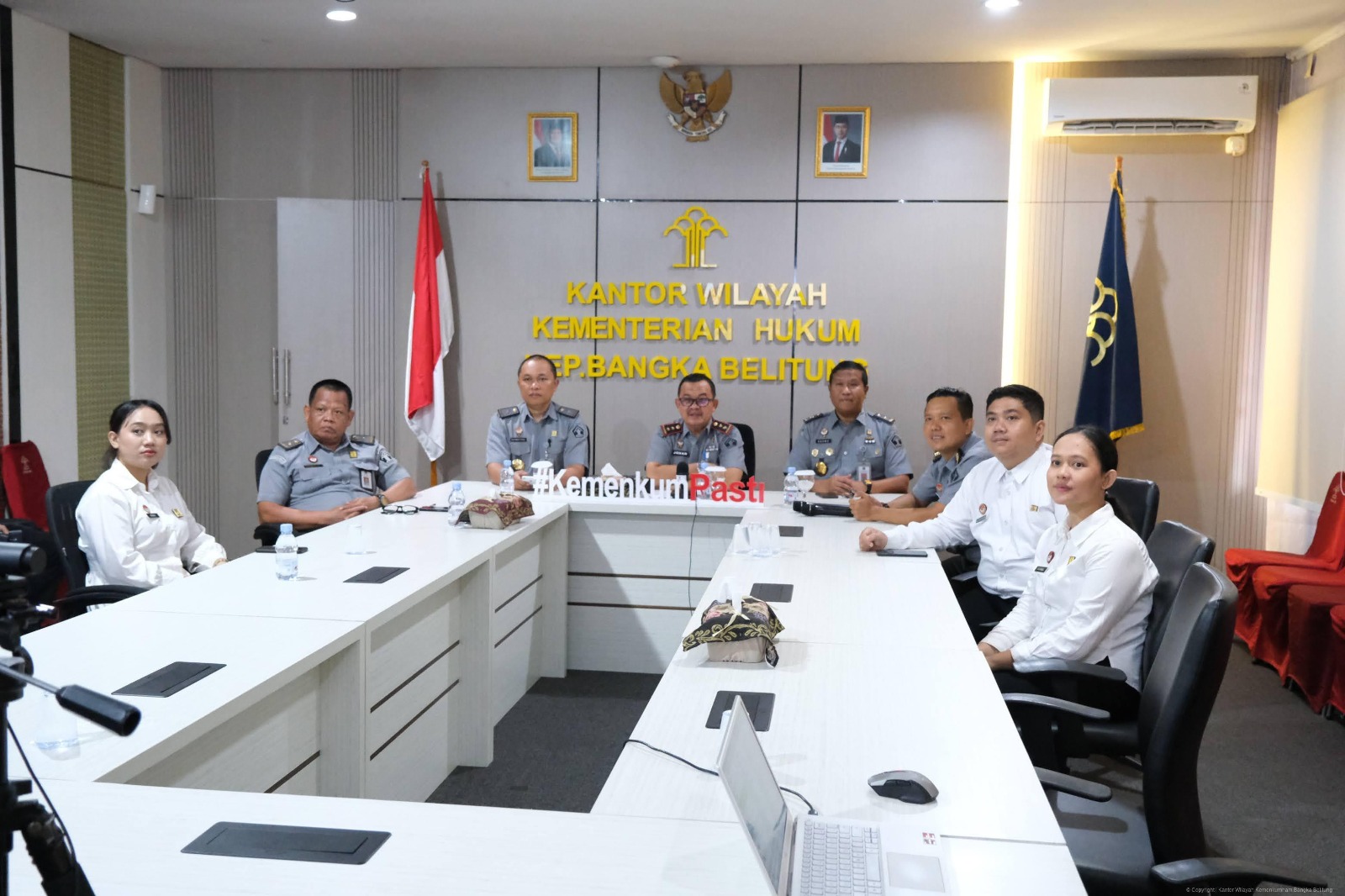 Kanwil Kemenkum Babel Ikuti Secara Daring Diskusi Strategi Kebijakan Implementasi Standar Layanan Bankum