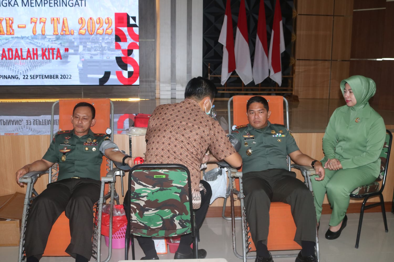 Sambut HUT ke-77 TNI, Digelar Donor Darah Serentak di Wilayah Babel