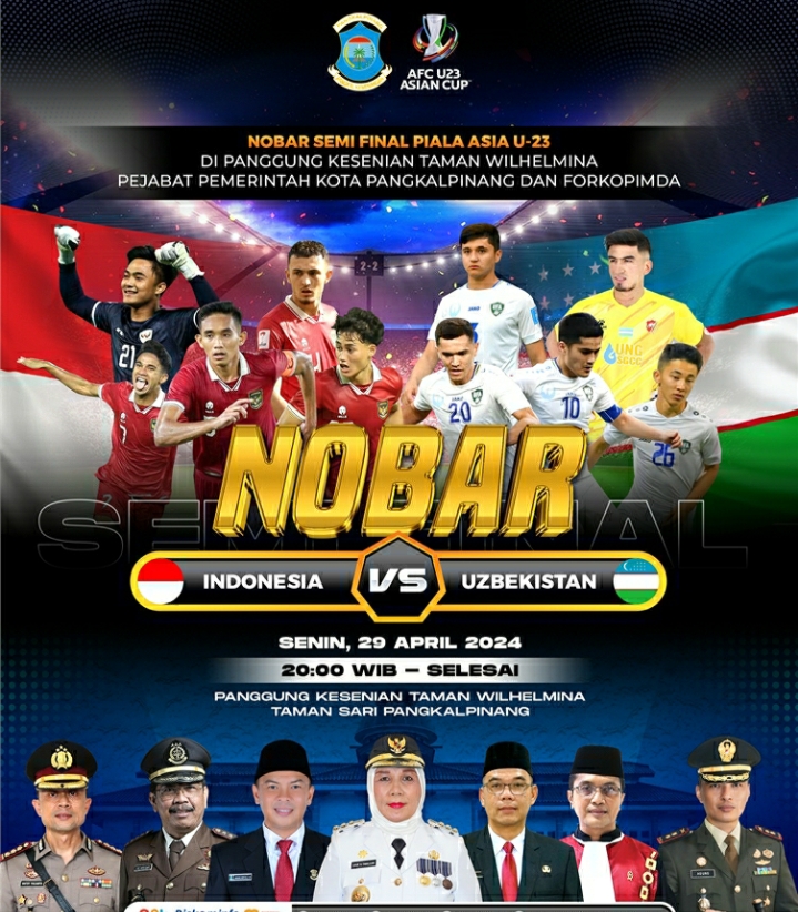 Dukung Timnas Melaju ke Olimpiade, Pemkot Gelar Nonton Bareng, Miego: 2-1 Untuk Indonesia