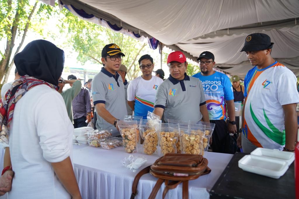 Bazar UMKM di Pekan Sehat PT Timah Tbk di Kundur, Omset UMKM Drastis