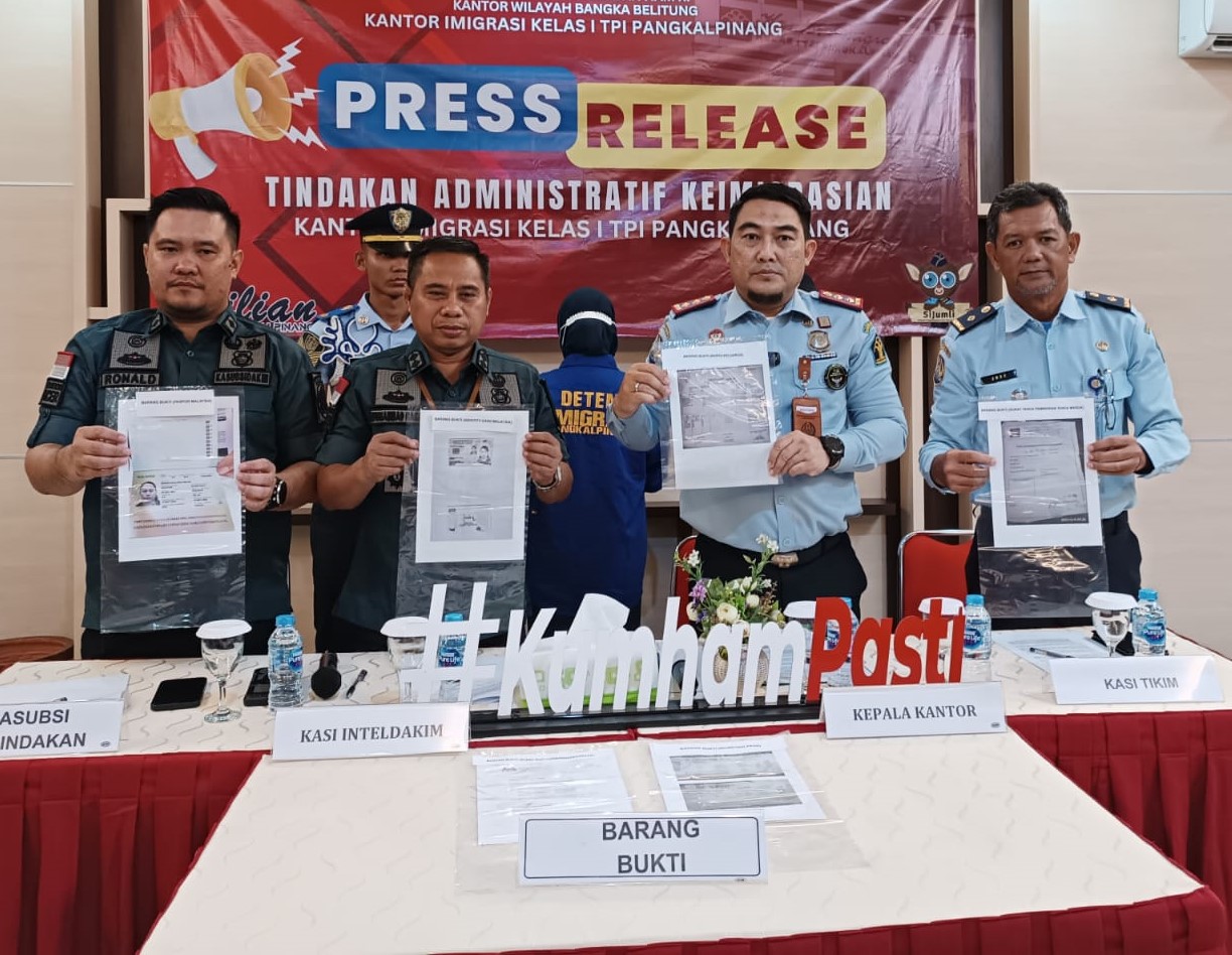 Imigrasi Pangkalpinang Sudah Deportasi 4 WNA