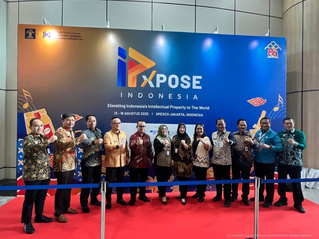 Kanwil Kemenkum Babel Hadir pada Pembukaan Intellectual Property Expose 2025