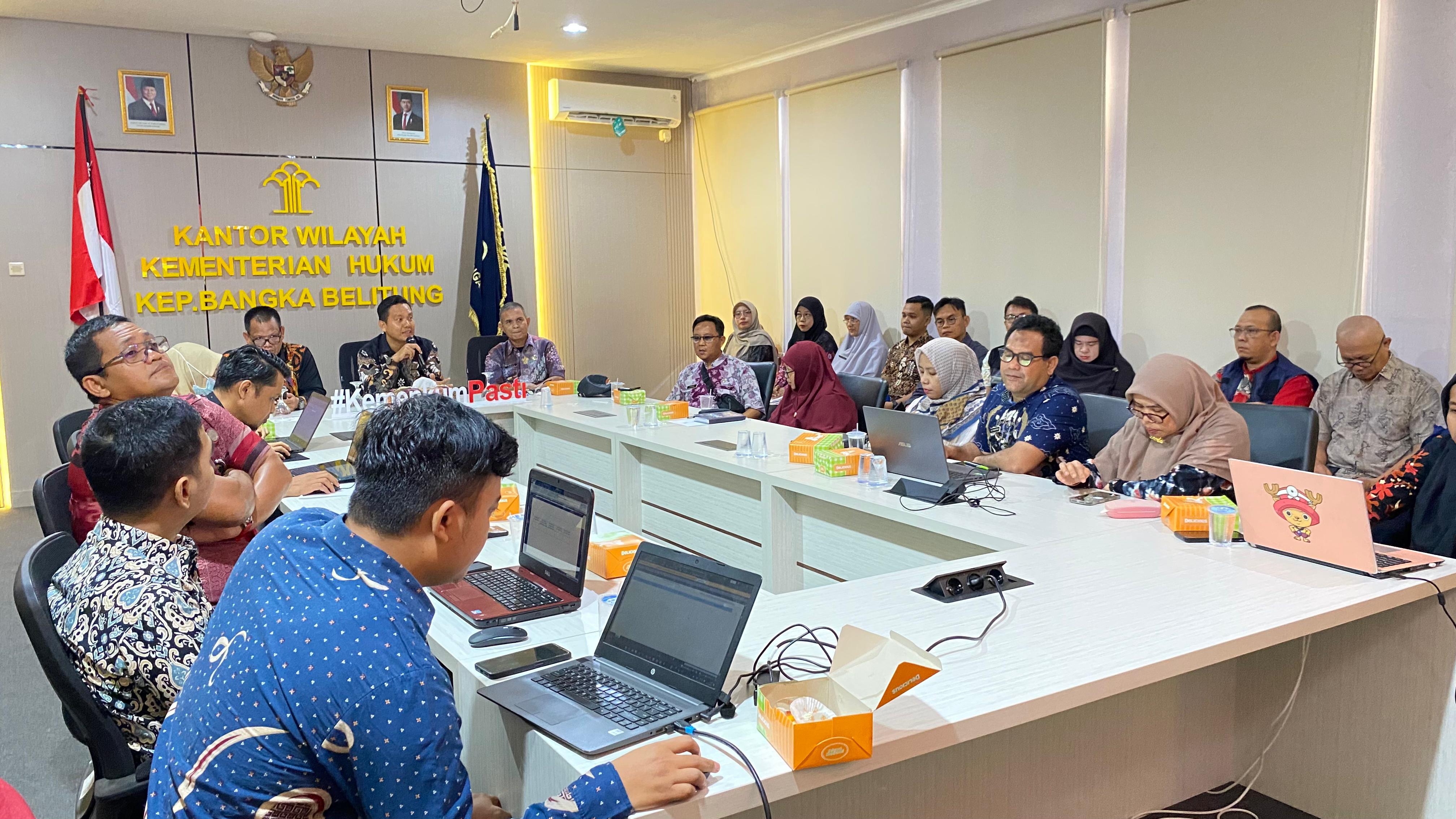 Kemenkum Babel Harmonisasikan 4 Ranperkada Bangka Tengah