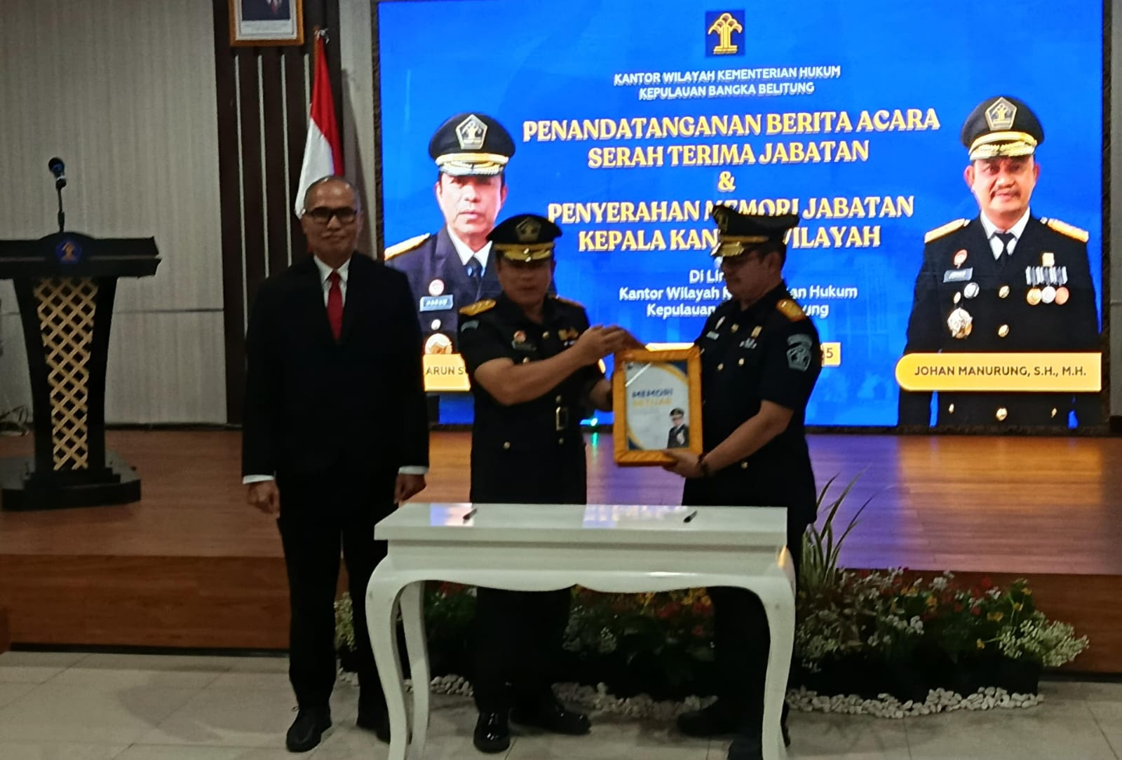 Kalapas Narkotika Pangkalpinang Hadiri Sertijab Kakanwil Kemenkum Babel