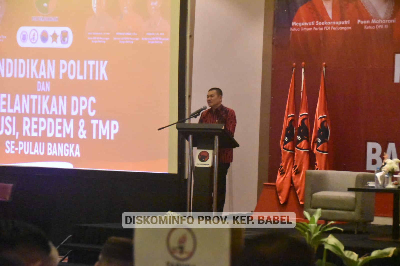 Pengurus Baru DPC, Repdem, TMP, dan Bamusi PDIP Pulau Bangka Resmi Dilantik