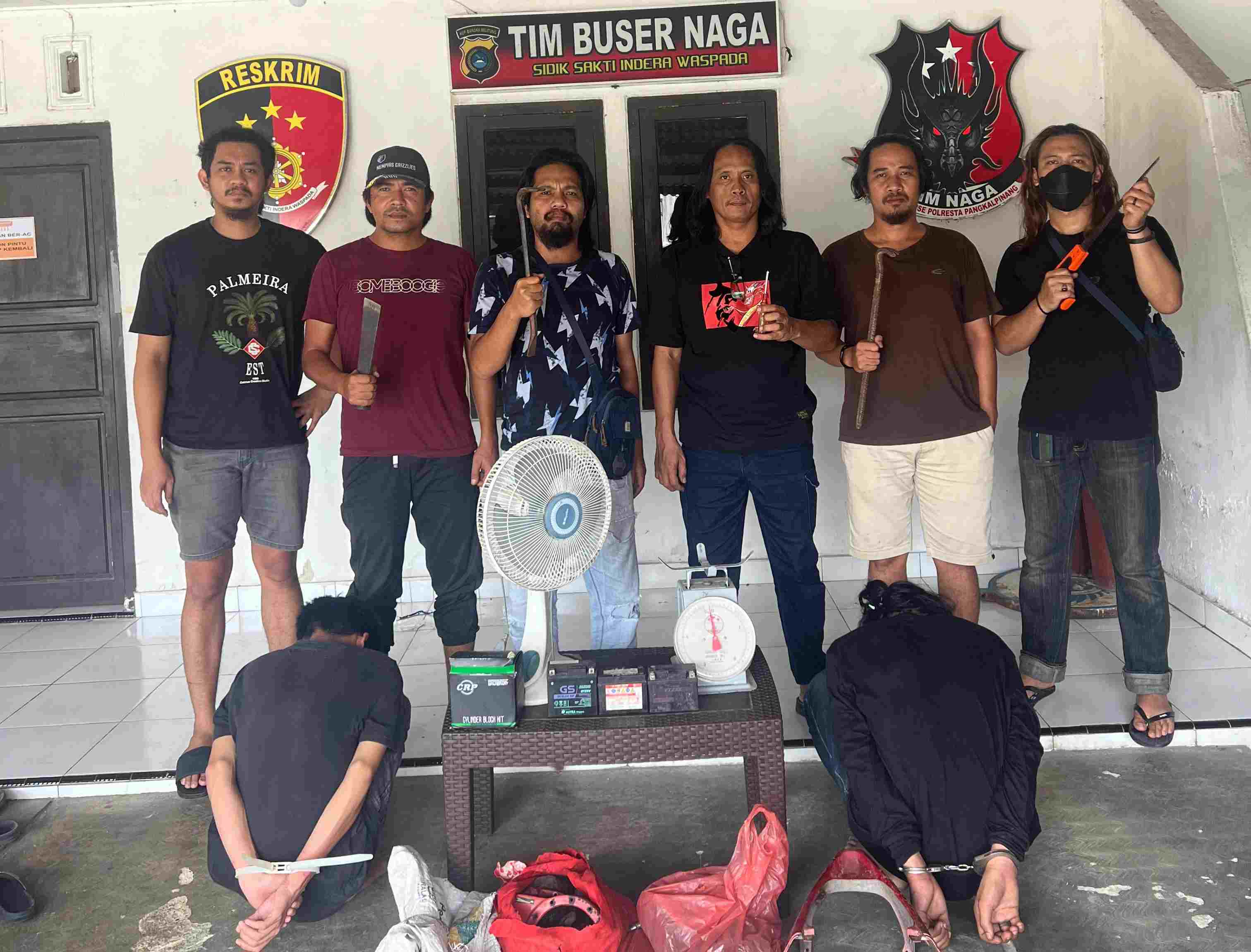 Bobol Pondok Kebun Warga, Dua Pemuda di Pangkalpinang Ditangkap Buser Naga