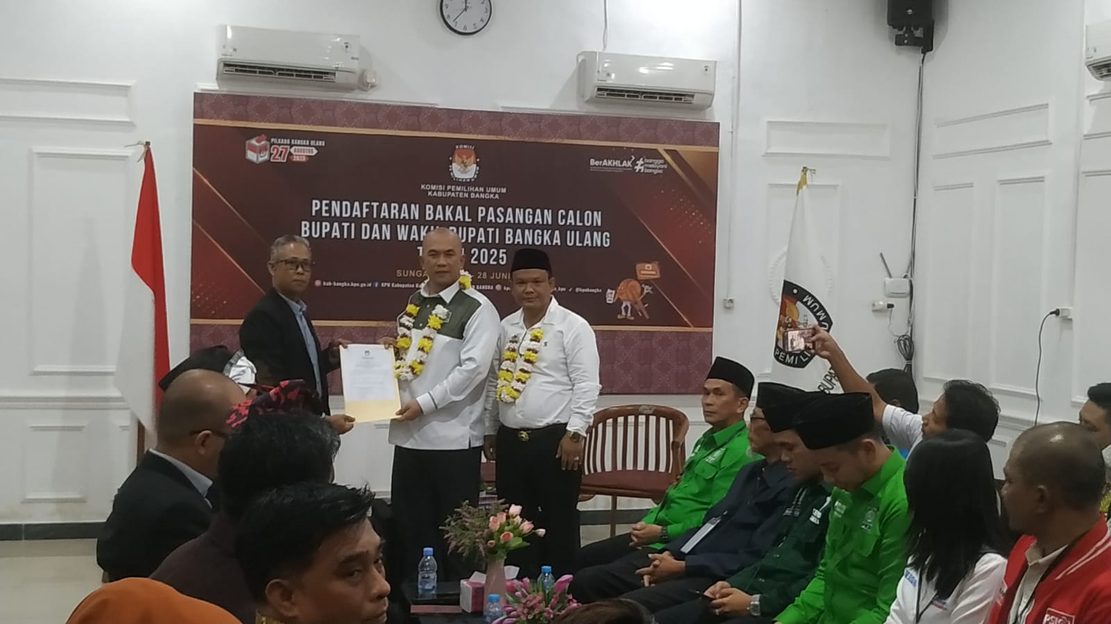 Daftar Pertama ke KPU Bangka, Andi Kusuma-Budiyono Didukung 10 Partai dengan 28.179 Suara