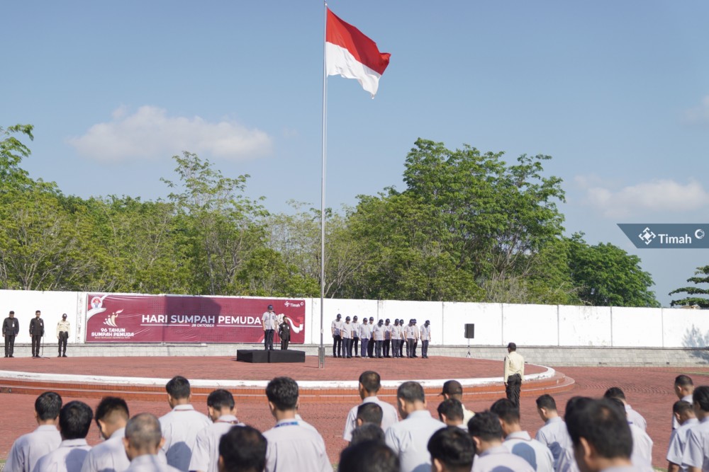 PT Timah Gelar Upacara hingga Fasilitasi Pemkot Pangkalpinang Laksanakan Upacara di Griya Timah