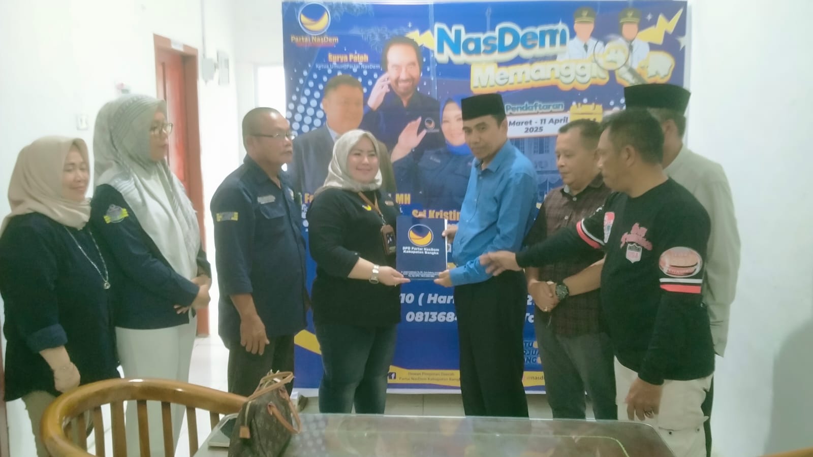 Mantapkan Maju Pilkada Bangka, Adik Mantan Bupati Yusroni Yazid Daftar ke Nasdem