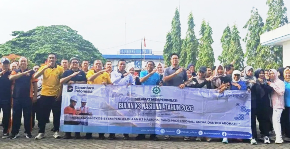 Ratusan Insan Pelabuhan Pangkalbalam Senam Sehat K3 Nasional