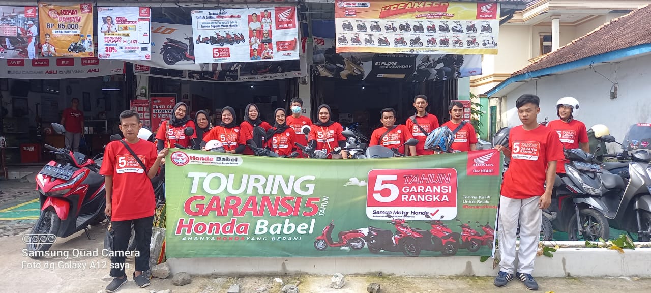 Daya Motor Sungailiat Touring Kampanyekan Garansi 5 Tahun Motor Honda 