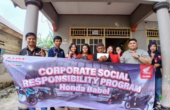 Honda Babel Peduli, Turun Langsung Bantu Warga Terdampak Kebakaran