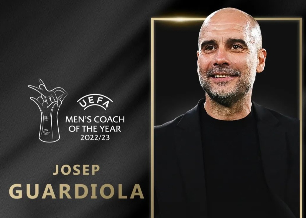 Rebut Treble Winner, Pep Terpilih Pelatih Terbaik Eropa 