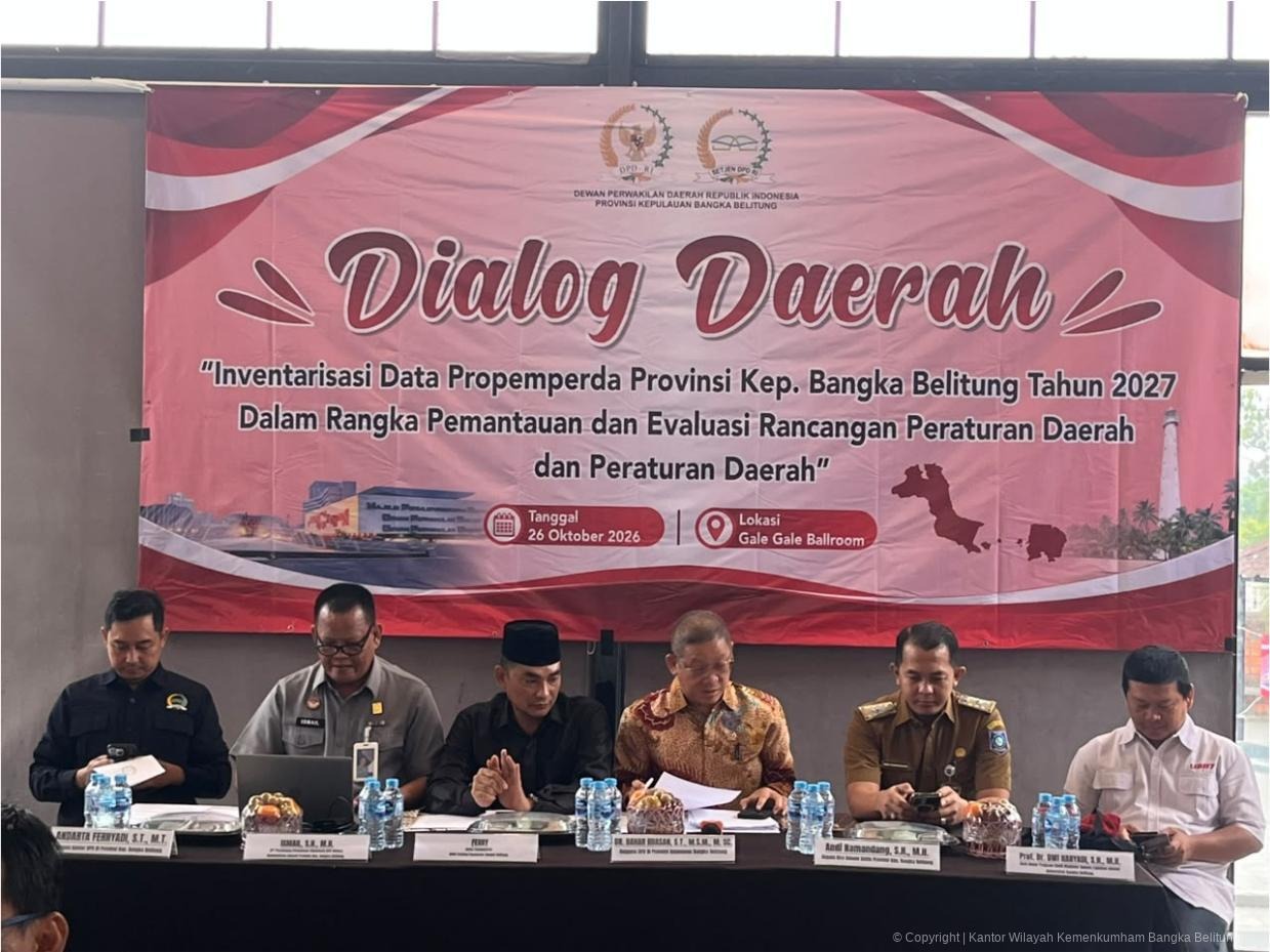 Kanwil Kemenkum Babel Ikuti Dialog Daerah Inventarisasi Propemperda 2027