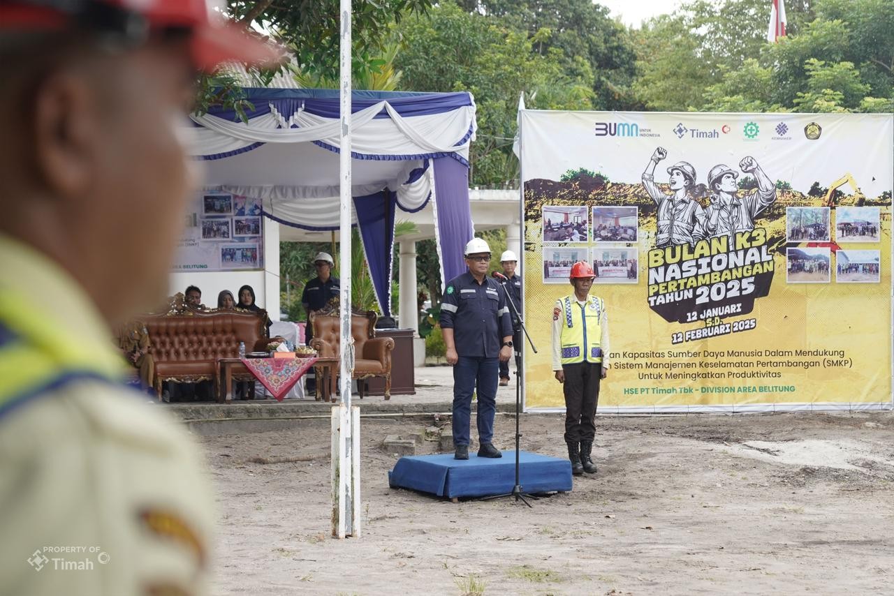 Peringati Bulan K3 Nasional, PT Timah Area Belitung Gelar Apel dan Serahkan Penghargaan Bagi Pengawas Operasio