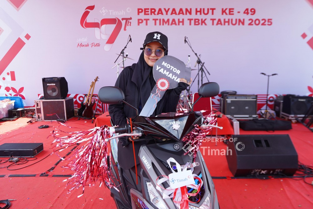 Rela Kehilangan Sepatu, Dipa Putri Bawa Pulang Hadiah Motor di Pekan Sehat HUT ke-49 PT Timah di Belinyu 