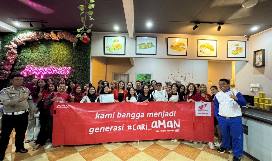 Honda Babel Gelar Edukasi Safety Riding Bersama Komunitas KOMVOS Belitung, Ajak Biker Peduli #Cari_Aman