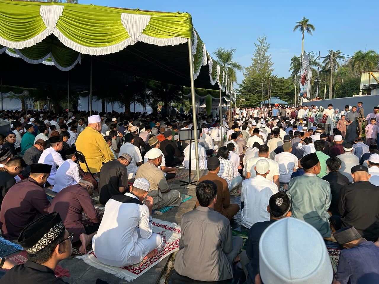 PLN Berhasil Amankan Listrik Lokasi Salat Idul Fitri 1445 Hijriyah di Bangka Belitung