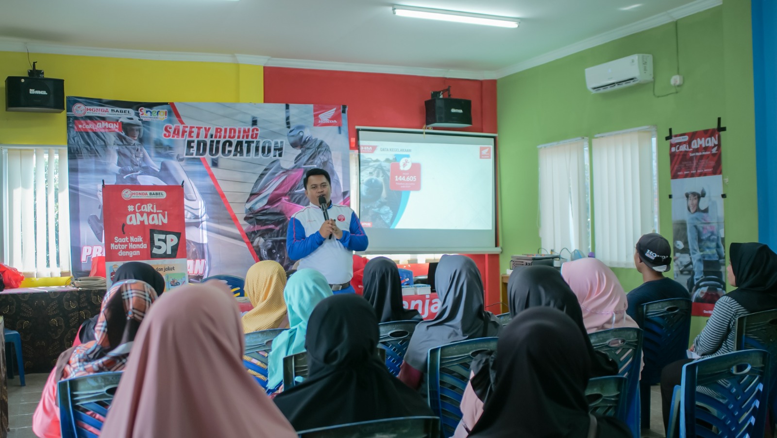 Honda Babel Gelar Edukasi Safety Riding Bersama Satlantas Polres Belitung