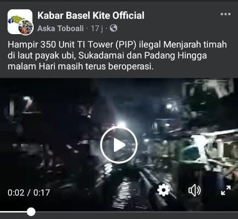 Video Facebook Tambang Ilegal Viral, Muncul Dugaan Timah Sukadamai Dibeli Bos dari Bangka Barat 