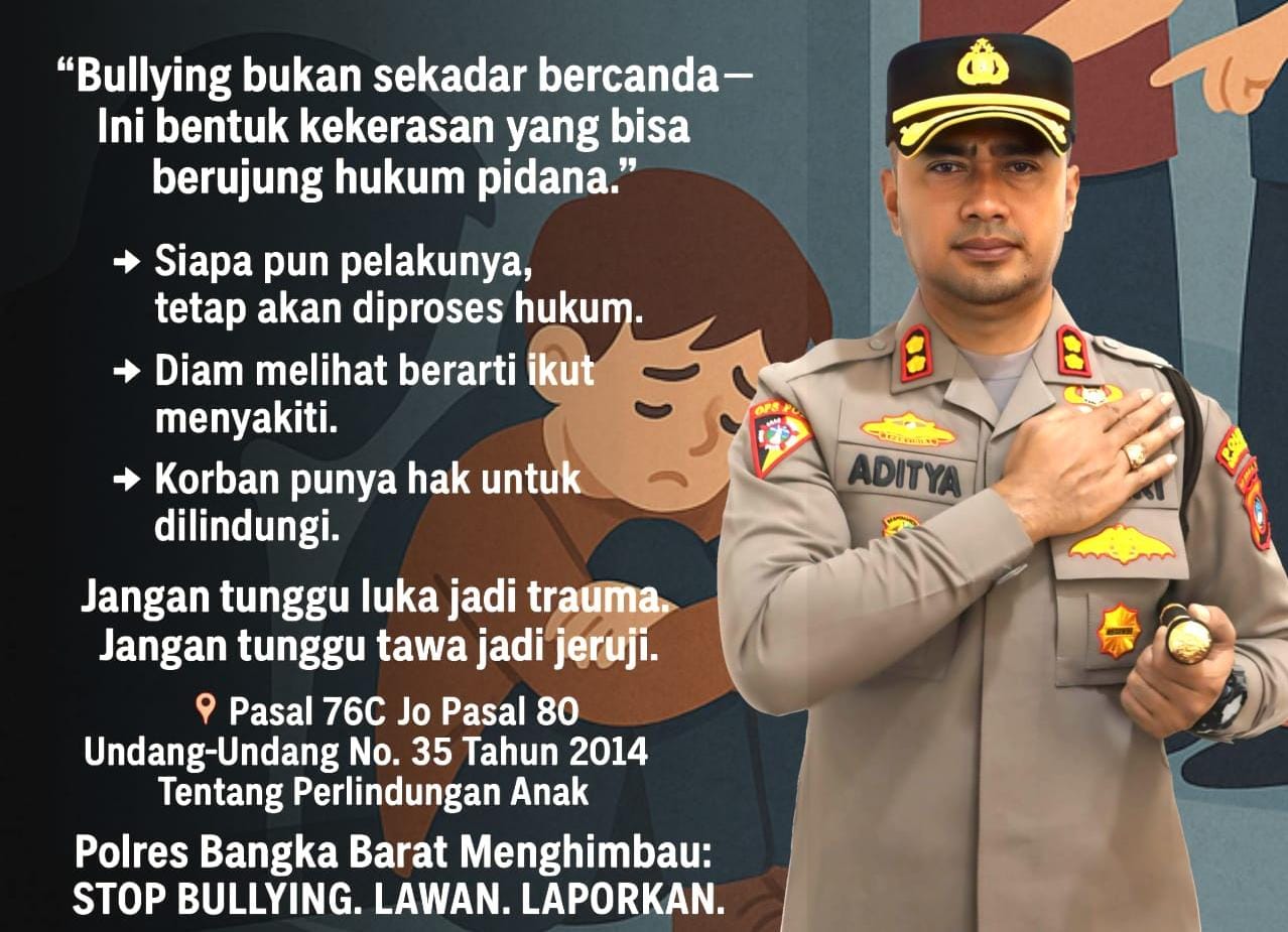 Polres Bangka Barat Serukan Hentikan Bullying