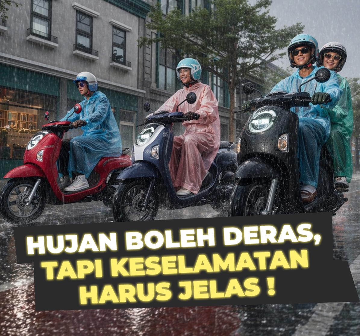 Honda Babel Ingatkan Pengendara: Hujan Boleh Deras, Tapi Keselamatan Harus Jelas