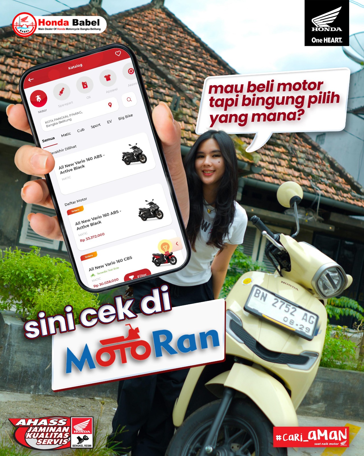 Makin Dekat dan Mudah, Honda Babel Tawarkan Aplikasi “Motoran” untuk Konsumen Digital Masa Kini