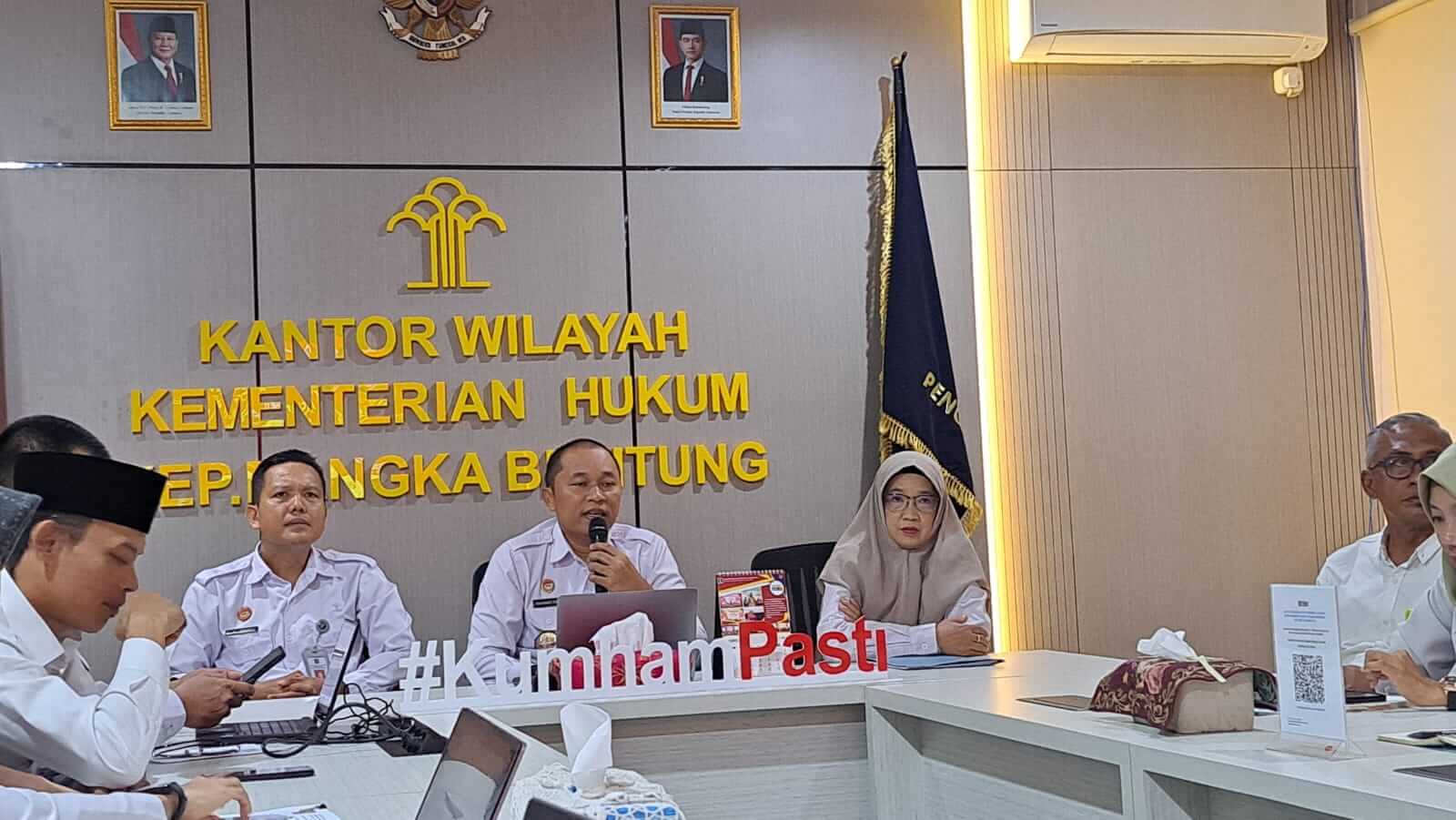 Triwulan I 2025, Kanwil Kemenkum Babel Memfasilitasi Pengharmonisasian 40 Produk Hukum Daerah