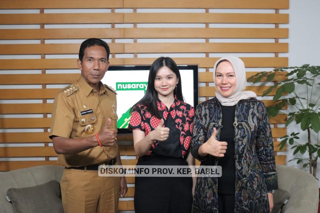 Taping Program Nusaraya, Pj Gubernur Suganda Promosikan Potensi Bangka Belitung 