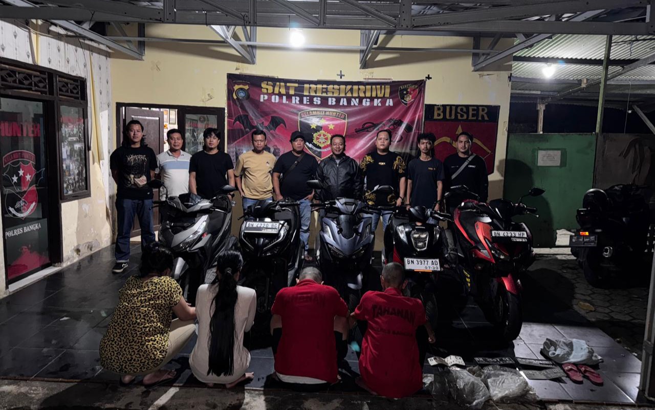 Bawa Kabur Motor Warga untuk Beli Sabu dan Judi, Dua Wanita dan Dua Pria Ditangkap Tim Kelambit 