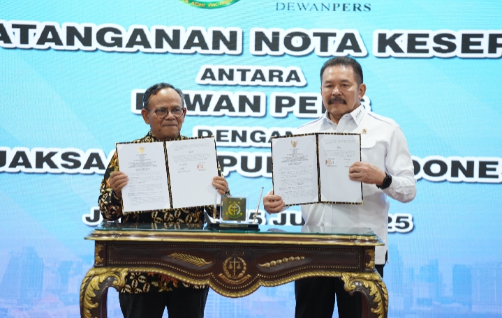 Kejagung dan Dewan Pers MoU Penegakan Hukum & Kebebasan Pers