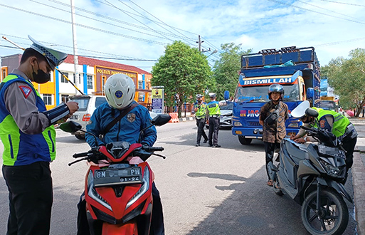 Satlantas Polres Pangkalpinang Terbitkan 348 Berkas Tilang Selama Operasi Zebra Menumbing