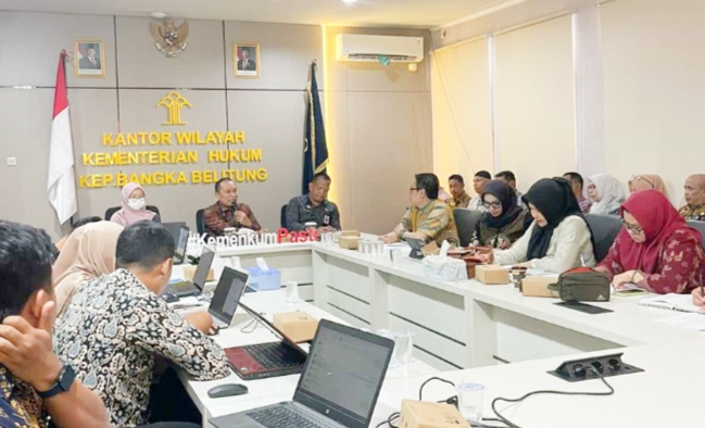 Kemenkum Babel Harmonisasikan Empat Ranperbup Kabupaten Bangka