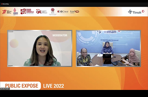 Ikuti Public Expose Live 2022, TINS Sampaikan Strategi Bisnis Perusahaan 