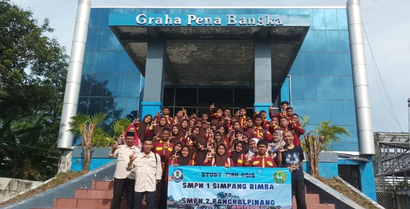 SMPN 1 Simpang Rimba Gelar Study Tiru OSIS dan Antusias Belajar Jurnalistik di Babel Pos