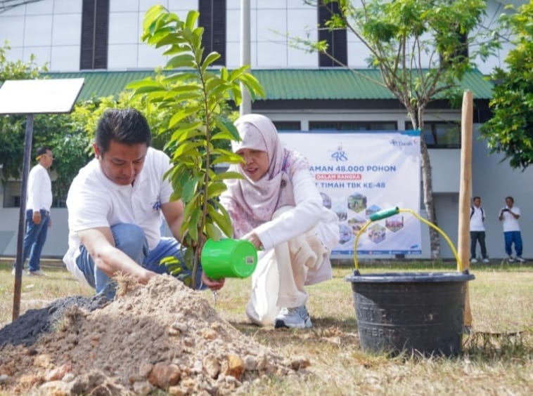 Rangkaian Kegiatan HUT ke-48 PT Timah, Bulan Bakti, Tanam Pohon Hingga Berbagi Kebahagiaan 