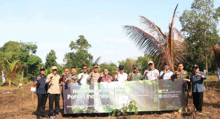 Kabupaten Belitung Tanam 196 Bibit dalam Peringatan HMPI 2025 di Desa Pegantungan